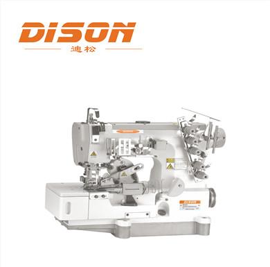 China High speed flat bed interlock sewing machine with direct-drive and lowering cutter DS-562D-01CB-UT for sale