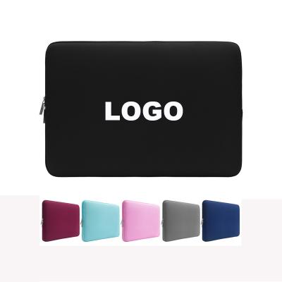 China 100% gift soild color zipper neoprene laptop moving sleeves customized eco-friendly print waterpoof 14inch 13inch logo business promotion for sale