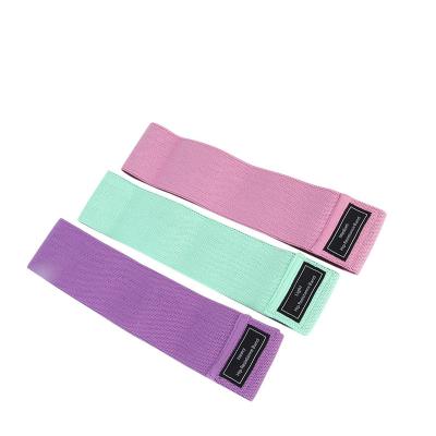 China Wholesale Price Fitness Equipment Application Top Custom Logo Print 3 Cotton Cloth Hip Booty Bands Set Fitness Cloth Resistance Bands With 3 Pcs Set for sale