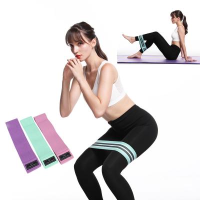 China Fitness Equipment App Wholesale Price 3 Set Customize Elastic Hip Booty Fitness Cloth Exercise Resistance Bands For Strong Butt for sale