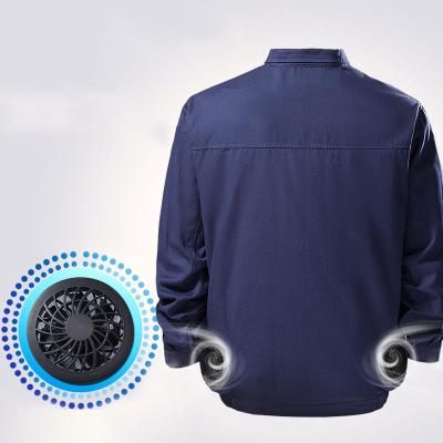 China Hot Selling USB 5v/7.4v Summer Engineer Uniform Cooling Air Conditioned Fan Shirt Cooling Cooling Clothing with Rechargeable Battery for sale