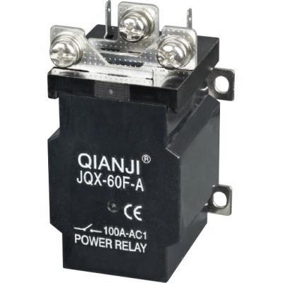 China DC12V DC24V AC220V Sealed Electromagnetic Relay, QIANJI Power JQX 60F 1Z 90A High Power Relay Relay for sale