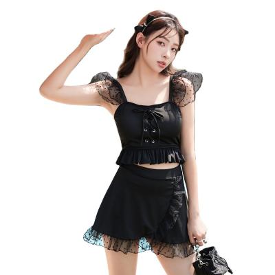 China Other 2021 Winter New Style Hot Spring Conservative Hot Spring Cover Belly Split Skirt Women Two-piece Swimming Suit for sale