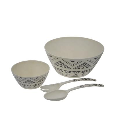 China Good Quality 4pcs Bamboo Fiber Bowl Dinnerware Set Sustainable Set for sale