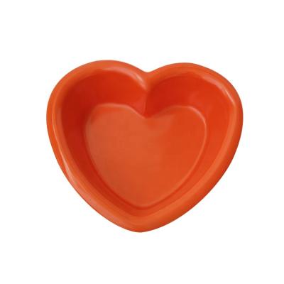 China Factory wholesale disposable melamine color plastic heart dipping small sauce bowl bowls for home party for sale