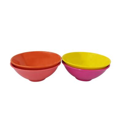 China Low Price Melamine Disposable Hot Selling Colorful Small Soup Bowls Set Round Plastic Dessert Bowls Sets for sale