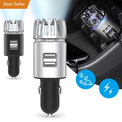 China Purify Modern Design Aluminum Alloy Metal Pembersih Udara Charger Mini Anion Car Purifier Air Purifiers for PM2.5 Dust for sale