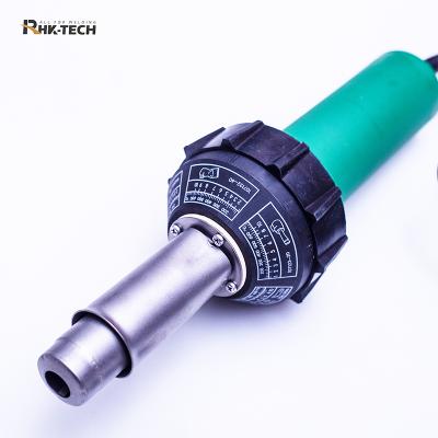 China RHKTECH 1600W Carry Box Hot Air Heat Gun Plastic Welding Torch Cool/Hot Air Gun with Gear Nozzle, Pressure Roller, Brush, Heating Core for sale