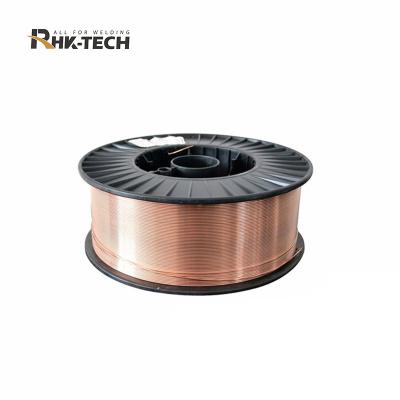 China RHK China Supplier 0.6mm 0.8mm 1mm 1.2mm 1.6mm Welding CO2 Welding MIG Copper ER70S-6 Welding Wire for sale