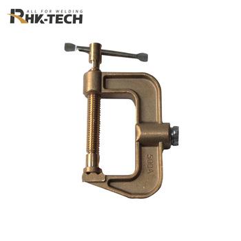 China Brass Widely Used RHK Ecg Earth Pipe Wire Clamp G Type Earth Clamp For Welder for sale