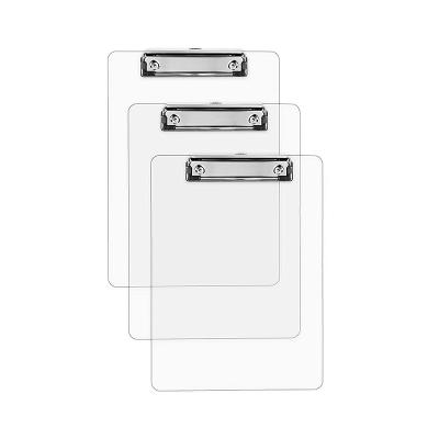 China Custom High Quality Acrylic Dry Clear Clipboard A4 A5 Clipboard Folder Holder Clip Modern Luxury Clear Clipboard for sale