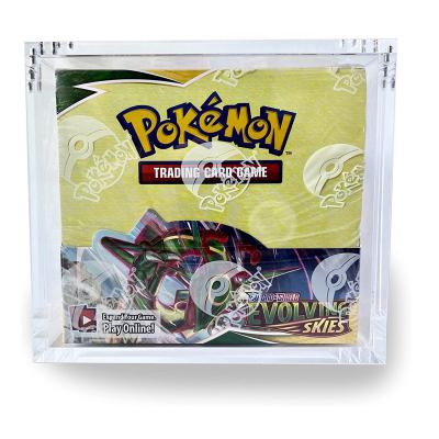 China Custom Acrylic ETB Elite Trainer Plexiglass Pokemon Booster Boxes Acrylic Box Display Protector Case with Magnetic Lid UV Protection for sale