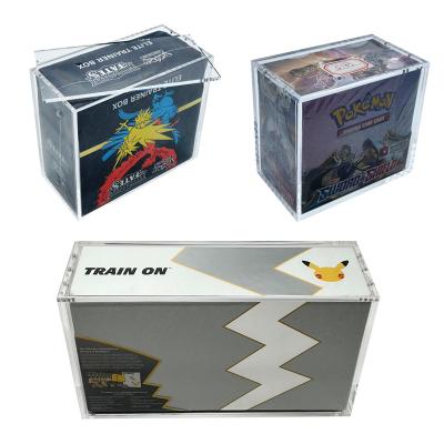 China ETB Elite Trainer Box Booster Box UPC YUGIOH Japanese Acrylic High End Display Box Case With Magnet Lid Anti UV Booster Pack For Pokemon for sale