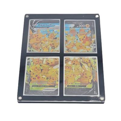 China Custom Clear Black Magnetic Screw Organizer Screws Pokemon With Cards Display Holder UV Resistant Acrylic Closure Eco-friendly Material for sale