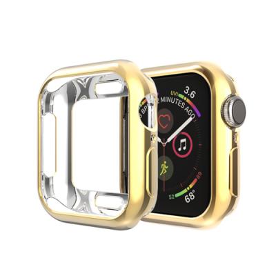 China Plastic Cover Case For Apple Watch 5 4 3 Case Apple Watch Band iwatch Case TPU Silicone Soft Black 44mm 40mm 42mm/38mm Protect Shell for sale