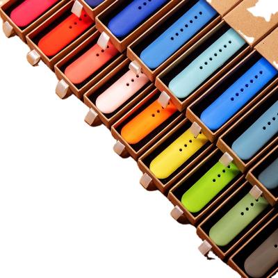 China Rubber strap for silicone pulseira apple watch correa apple watch band 5 42mm 38mm watch bands strap 44mm/40mm iwatch series 4 3 for sale