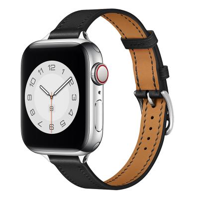 China Hitch Adjustable Leather Strap For Single Apple Watch Band Watch Band Strap Tour iWatch 3 44mm 40mm 45mm/41mm 42mm 38mm 4 5 Se 6 7 for sale