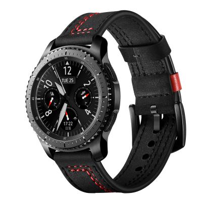 China For Galaxy Watch Gear S3 Frontier Leather Strap For Samsung Galaxy Watch 46mm 22mm Watch Band Correa Amazfit 47mm 47 Huawei Watch GT gtr Strap for sale