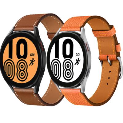 China 20mm Adjustable Leather Band 22mm For Samsung Galaxy Watch 4 44mm 40mm Active Strap 2/3/46mm/42mm/S3/Huawei GT-2-Pro Strap for sale