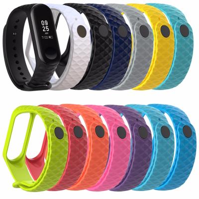 China Texture Silicone Strap For Xiaomi MI Band 6 Wristband Wristband Sports Colorful Bands For Miband 5 4 3 Smart Watch Strap Accessories for sale