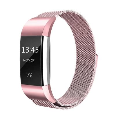 China Stainless Steel CREST Loop Milanese Watch Band for Fitbit Charge 2 Band Replacement Wrist Watch Band Strap Stainless Steel Belt Accessories for sale