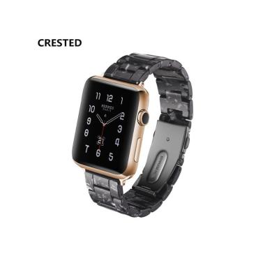 China New Samsung Style 20mm/22mm Crested Lower Prices Resin Pattern Design Custom Strap For Apple Watch Bands for sale