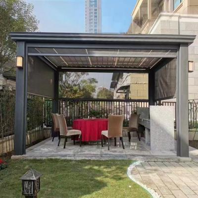 China OEM Factory Customized Easily Assembled Garden Buildings Waterproof Louvered Pergola for sale