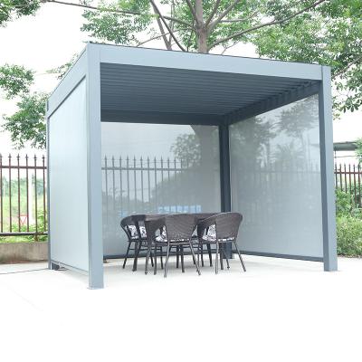 China Easily Assembled Electric Remote Control Pergolas And Outdoor Modern Simple Style Gazebos for sale