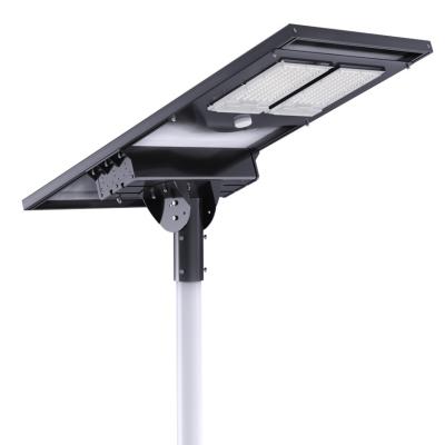 China 100W drehendes Straßenlaterne-Solarlicht des Winkel-LED integriert mit Bewegungs-Sensor-monokristalliner Solarzelle zu verkaufen