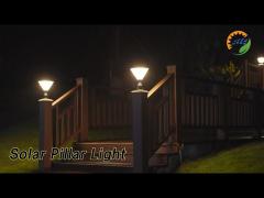 LED Solar Pillar Light 4.5W Decorative Outdoor For Courtyards