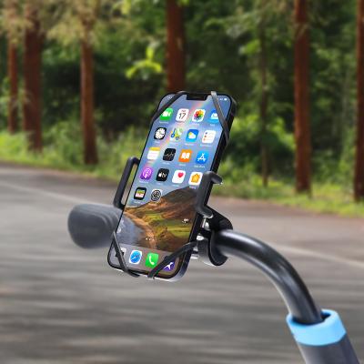 China Adjustable Hot Selling Universal Bicycle Motorcycle Mobile Phone Holder Aluminum Alloy Bike Phone Mount for sale