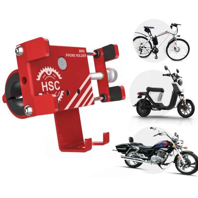 China Easy To Install And Remove Bike Accessories Aluminum Alloy Bicycle Phone Holder Motorcycle Phone Holder Amazon Recycling Hot Sale for sale