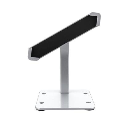 China Diagonal Design with Lock Tablet Stand Desktop Tablet PC Holder Aluminum Metal Mount for 13 Inch Tablet PC for sale