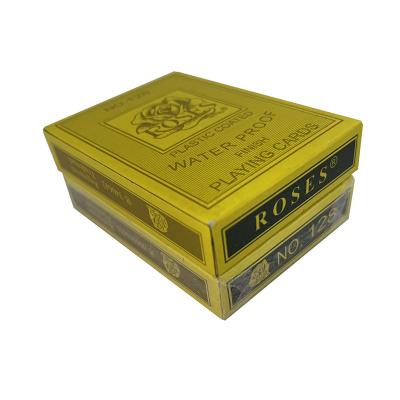 China 2021 New Edge Gold Stamping Plastic Paper Roses Customized Poker Cards Paper Game Cards for sale