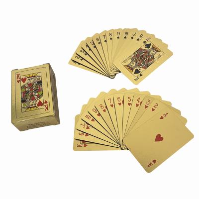 China 2021 Hot Selling Mini Size Small Size Gold Foil Plastic Poker Cards Plastic Playing Cards for sale