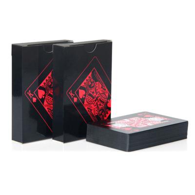 China Waterproof Blue Black PVC Plastic Red Playing Cards For Party Fun for sale