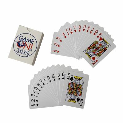 China Durable PVC Playing Cards Waterproof Customized Card Entertainment Game GAME ON BEN High Quality Plastic Poker for sale