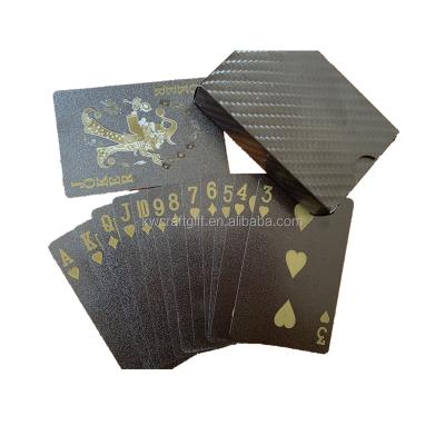 China China PVC Waterproof Black Poker Cards Customized Tabletop Cards With Plastic Black Box Entertainment Game Poker Card for sale