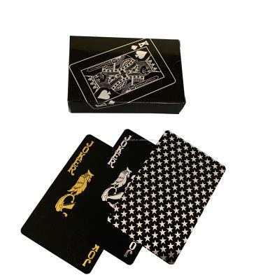 China Custom High Quality Plastic Waterproof Poker PVC Black Magic Playing Cards for sale