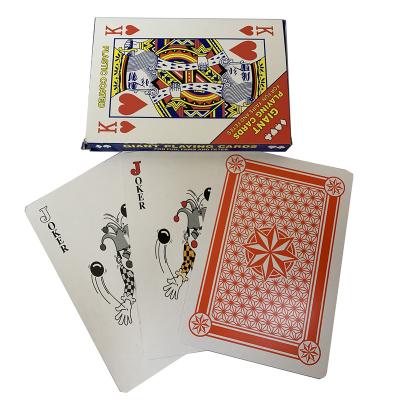 China 2020 Plastic New Big Size Plastic Coated Customized Poker Cards Paper Game Cards for sale