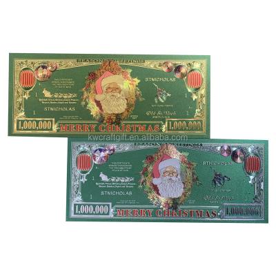 China United States Souvenir Merry Christmas Gift Gold Foil Banknote One Million Dollar Bills for sale