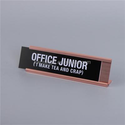 China USA office name plate, aluminum sign holder for sale