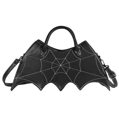 China Fashion Bag Making Custom Special Women's Messenger Bat Shape Pu Halloween Cross - Custom Gothic Body Bag Purse for sale