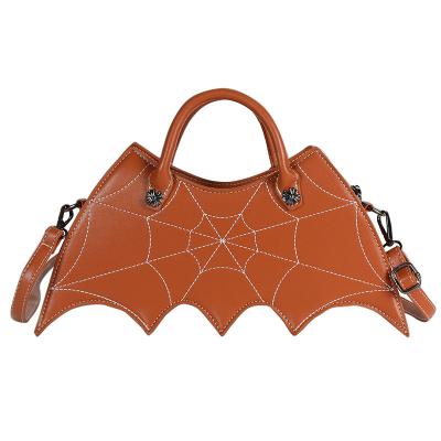 China Popular Fashion Bat Shaped And Spider Web Decoration Cross - Custom Halloween Body Bag Style Handbags For Women for sale