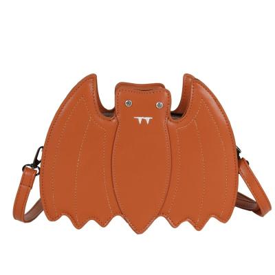 China Anti-theft Personality Geek Spoof Embroidery Bat Shaped Funny Bags Halloween Cartoon Messenger Bags for sale