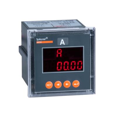 China Current Measurement Single Phase Programmable Digital Ammeter LED Current Meter With 2DI/2DO Optional Communication ACREL PZ72-AI for sale