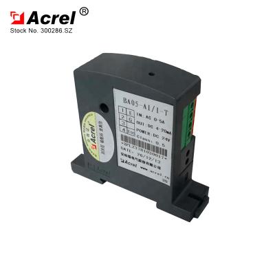 China AC signal to DC signal Acrel BA10-AI/V split transducer DC24V/12V AC 0-10A input analog put1-5V/0-5V power supply for sale