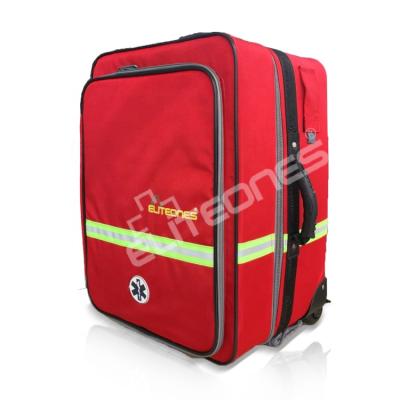 China 900D RoHS Water Repellent Fire Proof Anti-stain Ambulance Emergency Oxygen Cylinder Medical Breathing Case With Trolley Fabric 900D Water Repellent Flame Retardant Anti Stain for sale