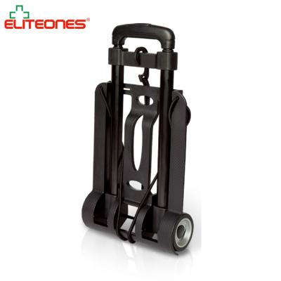 China Steel Pipes 2 Wheel Hand Held Outer Foldable Trolley For Medical Energy Bags for sale