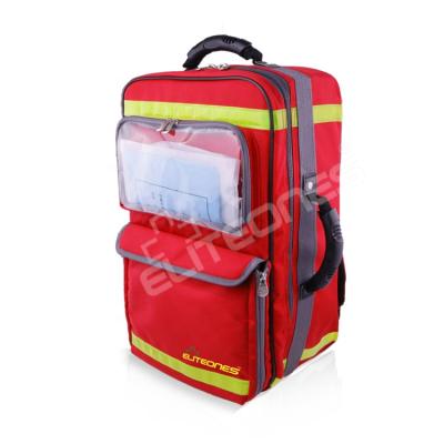 China Breathing Equipment Emergency Backpack Large Capacity Survival Rescue Bag Ambulance Medical Trauma Bag 15kg for sale